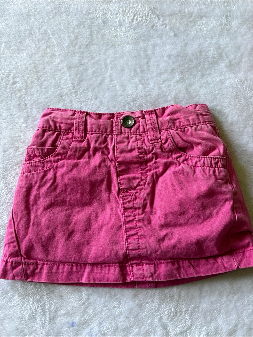 Girls Hot Pink Cotton Blend Skorts with Pockets